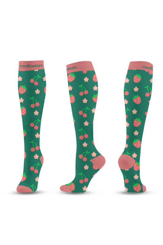 Strawberry & Cherry Compression Socks