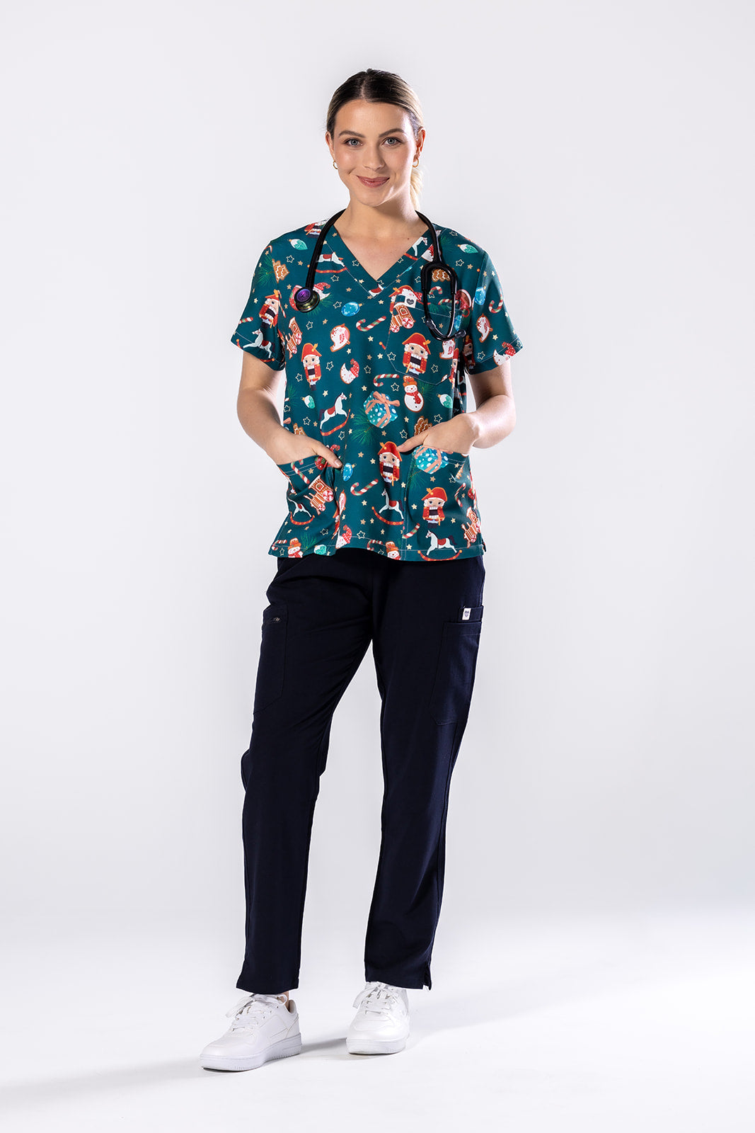 Santas Workshop Scrub Top TS