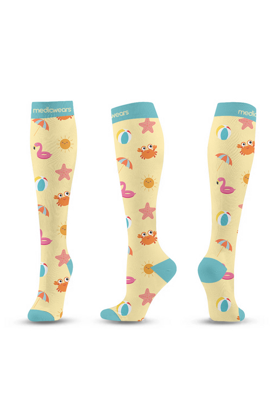 Beachy Day Compression Socks