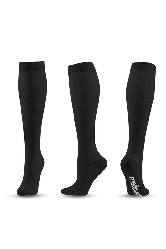 Plain Black Compression Socks