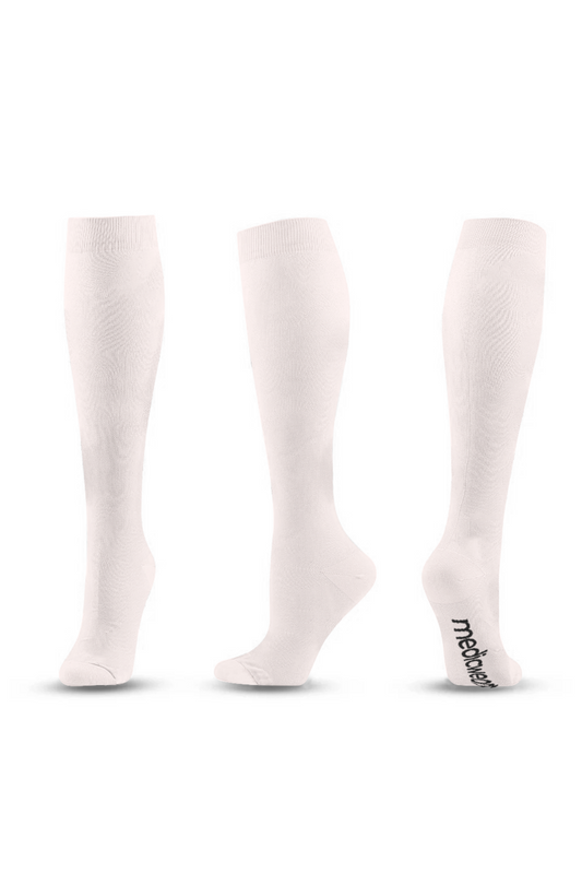 Plain White Compression Socks