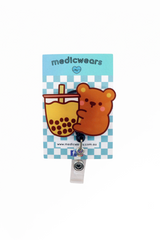 Bubble Tea Bear Badge Reel