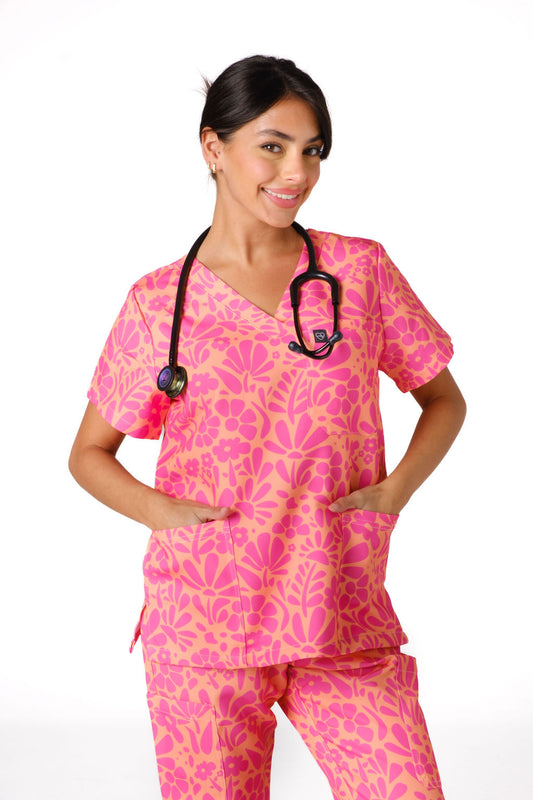 Tropical Blooms Scrub Set