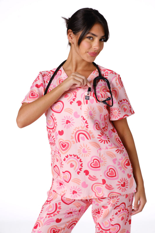 Sweet Heart Scrub Set