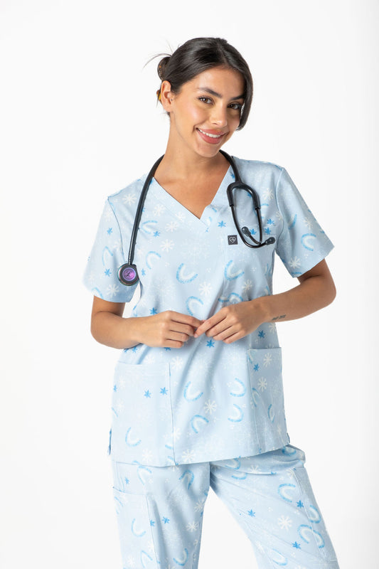Snowflake Scrub Set