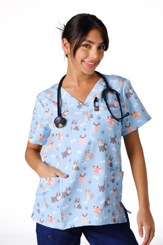 Puppers Scrub Top