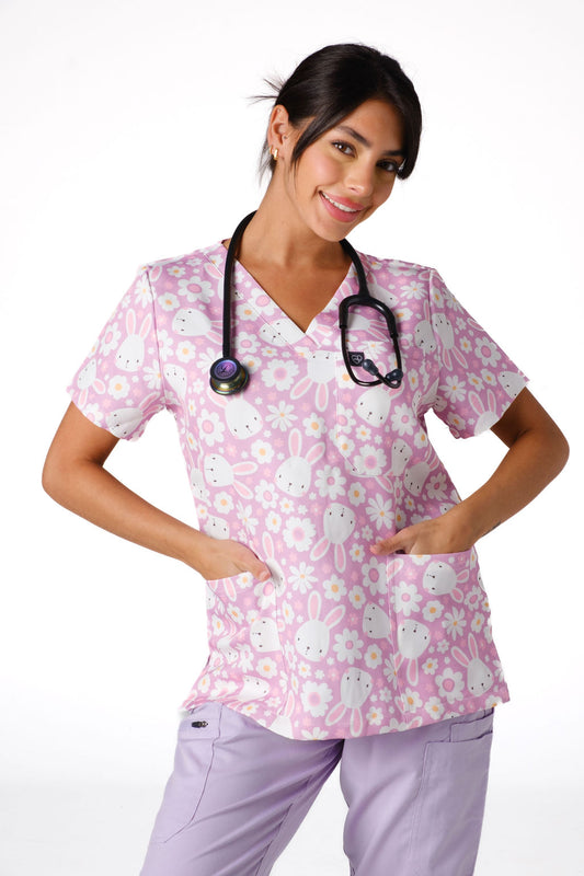 Rabbits Scrub Top