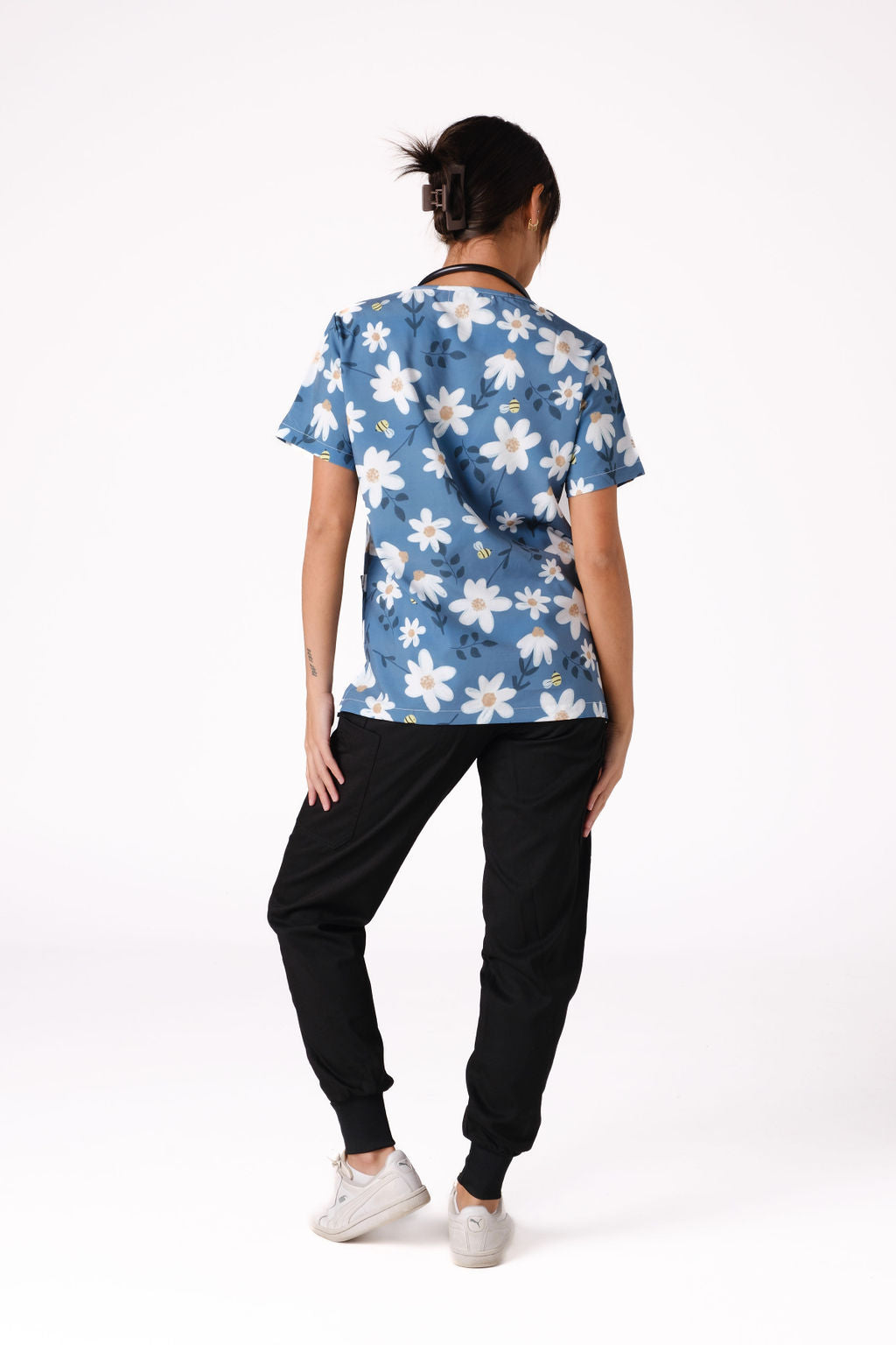 Dusky Daisy Scrub Top