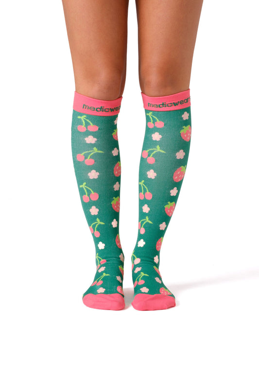 Strawberry & Cherry Compression Socks