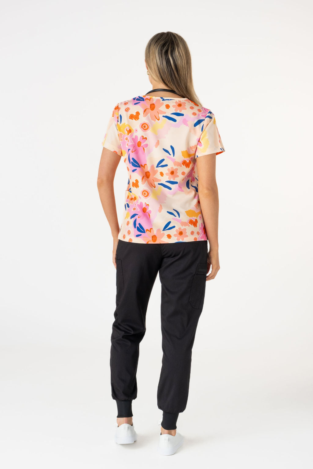 Spring Bloom Scrub Top