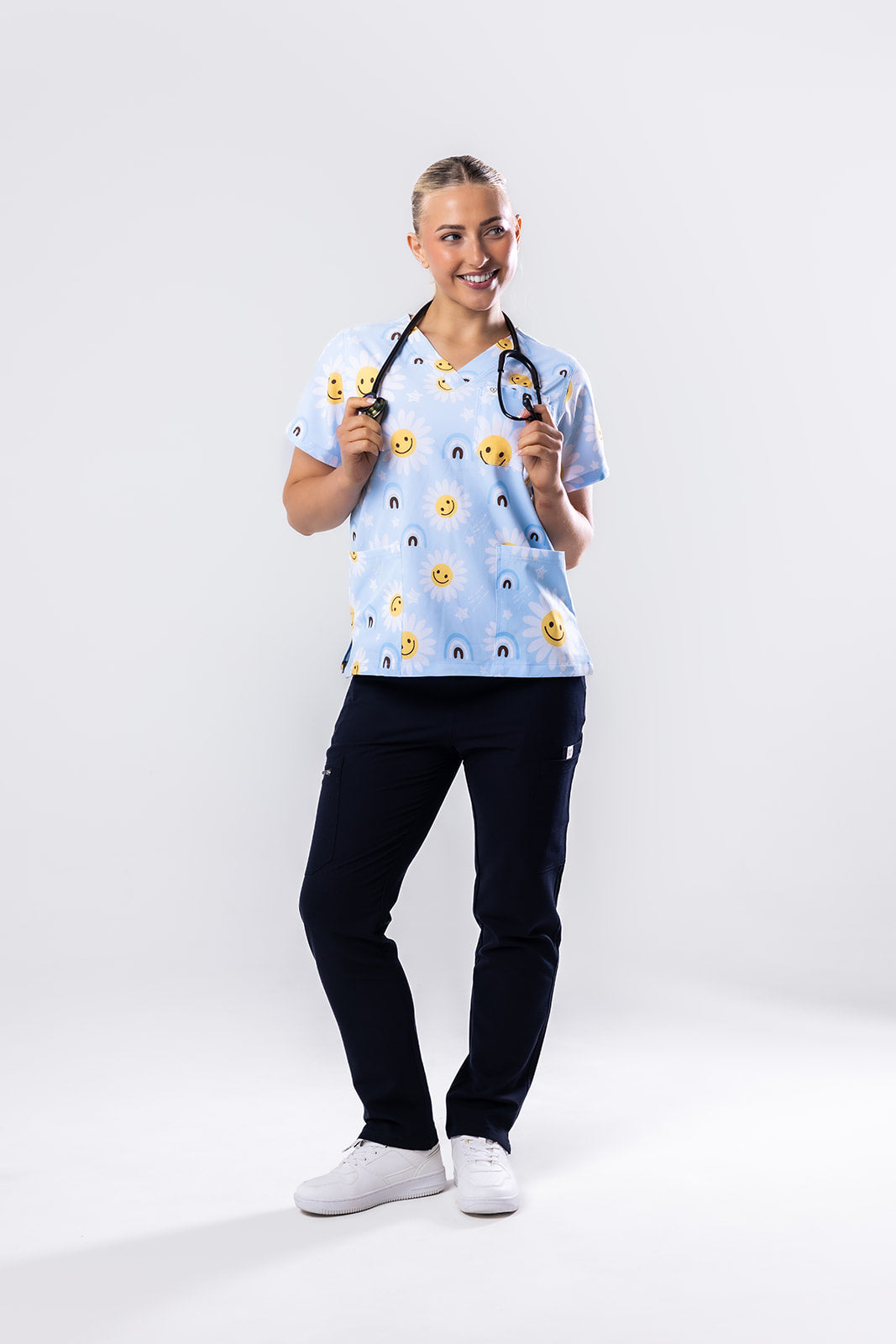 Happy Flower Scrub Top