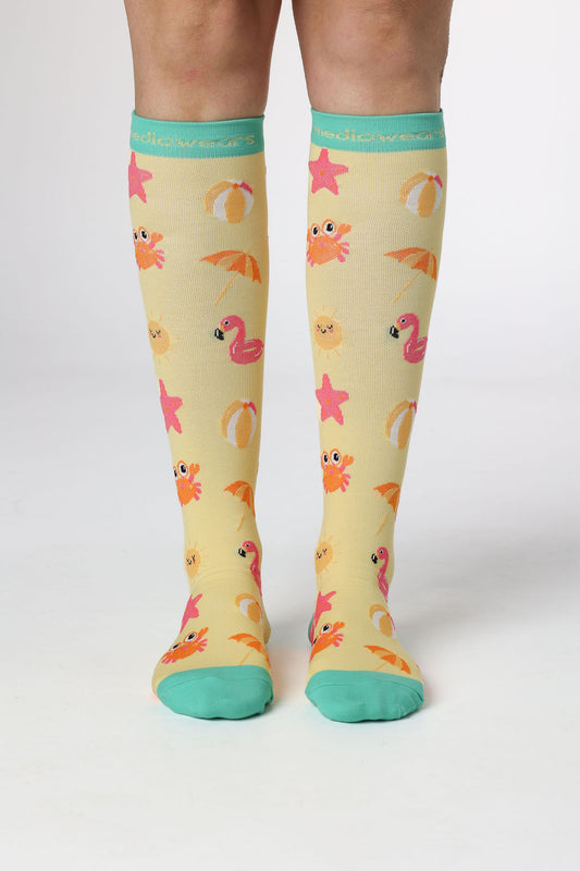 Beachy Day Compression Socks