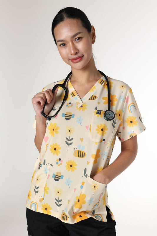 Beezy Bees Scrub Top