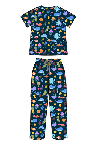Ocean Cuties Scrub Set