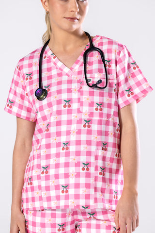 Cherry Picnic Scrub Set