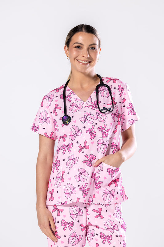Pretty in Bows Scrub Set