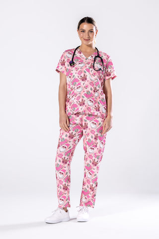 Groovy Santa Scrub Set