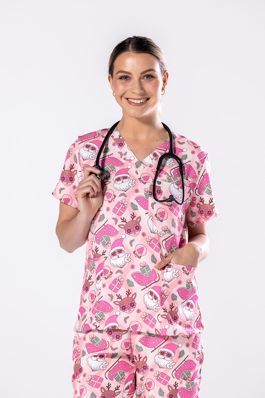 Groovy Santa Scrub Set TS