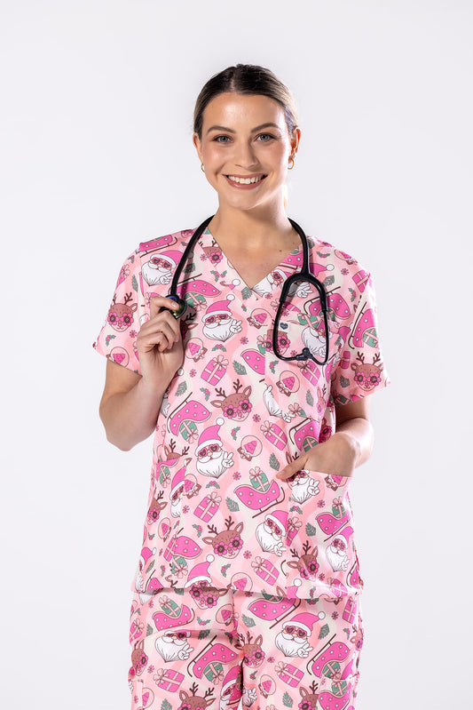 Groovy Santa Scrub Set