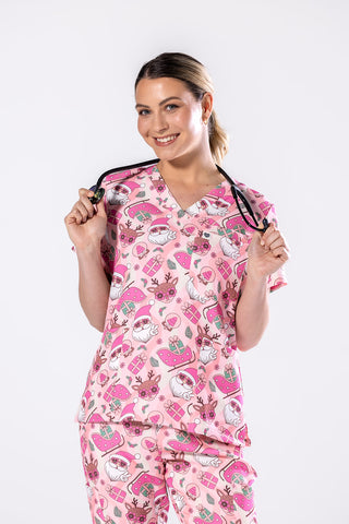 Groovy Santa Scrub Set