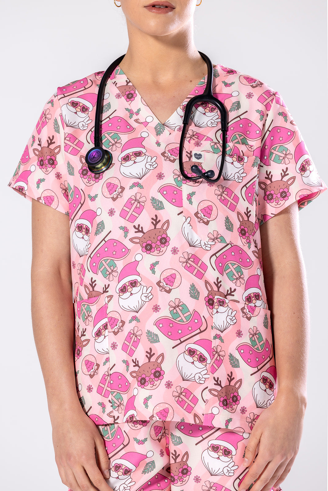 Groovy Santa Scrub Set TS
