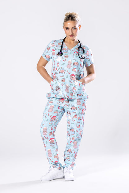 Disco Christmas Shift Scrub Set TS