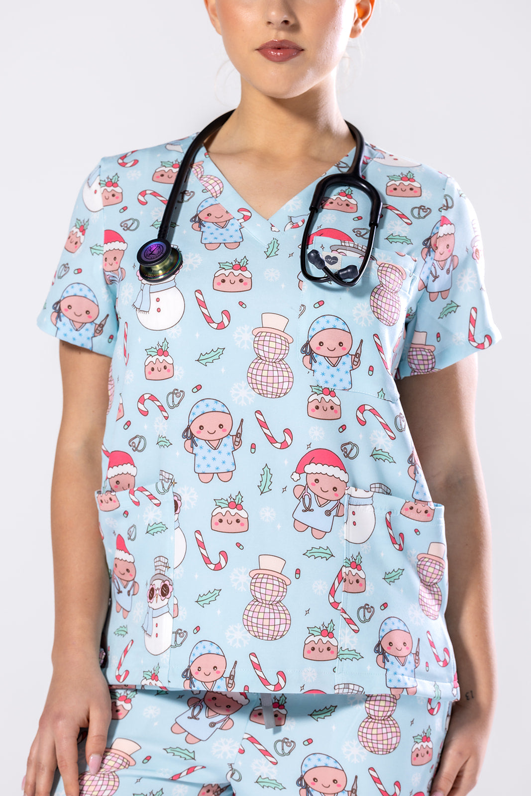 Disco Christmas Shift Scrub Set TS