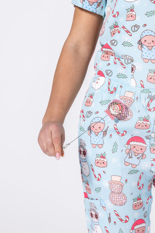 Disco Christmas Shift Scrub Set