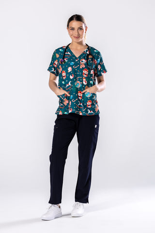 Santas Workshop Scrub Top