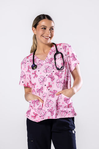 Pretty in Bows Scrub Top
