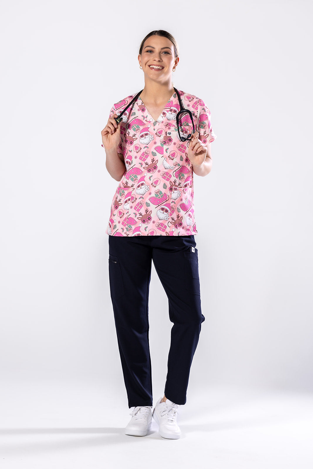 Groovy Santa Scrub Top TS