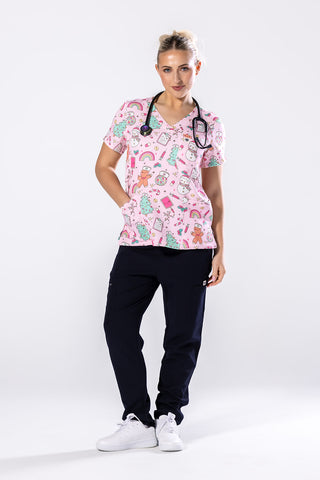 Festive Ward Scrub Top
