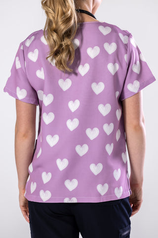 Lavender Love Scrub Top