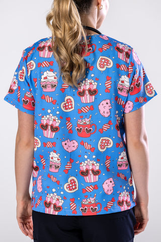 Groovy Snacks Scrub Top