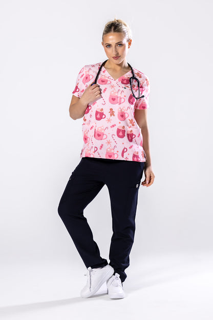 Pinkmas Choco Scrub Top TS