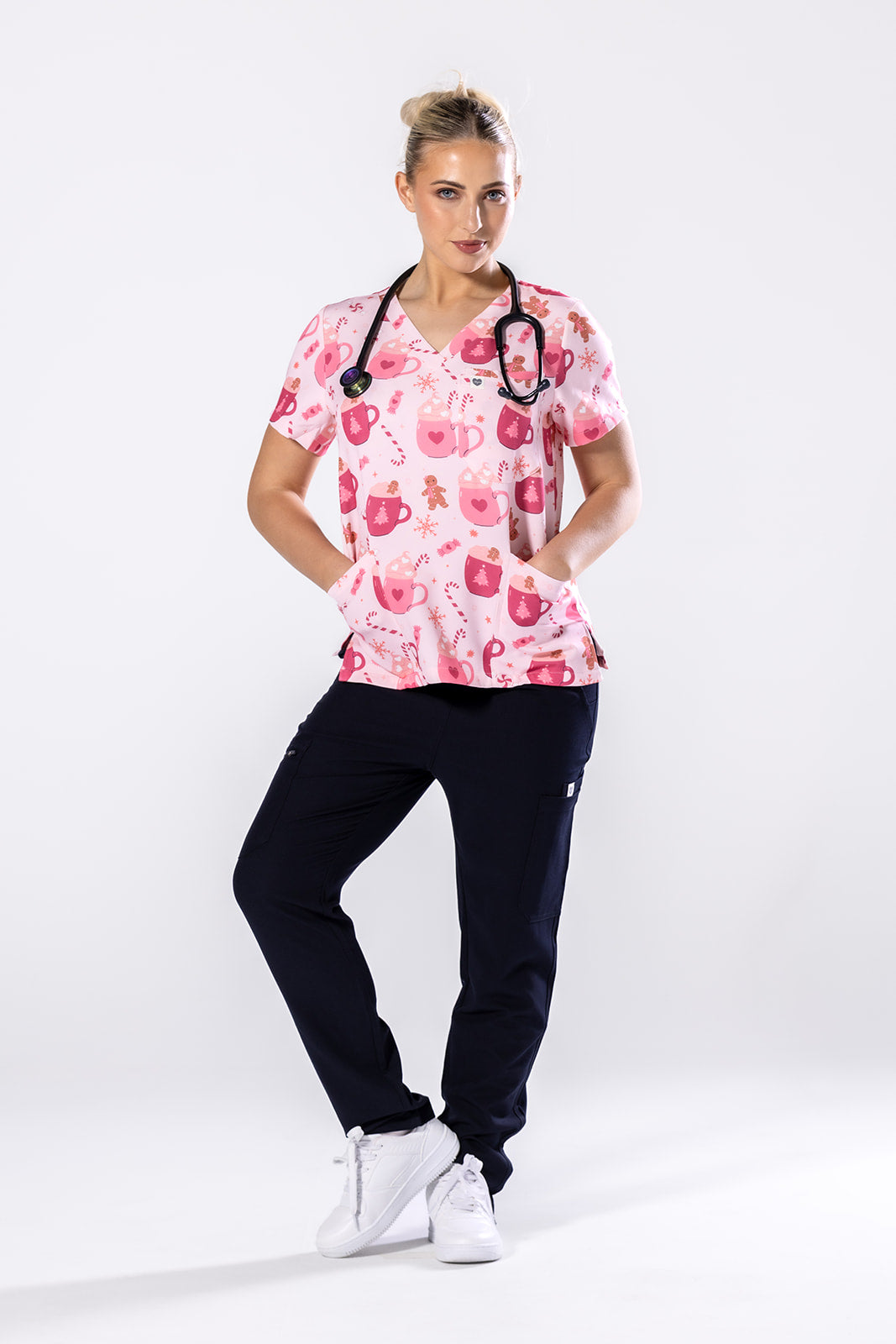 Pinkmas Choco Scrub Top TS