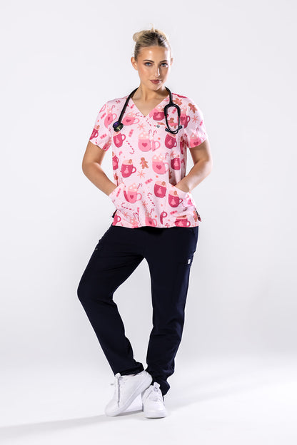 Pinkmas Choco Scrub Top TS