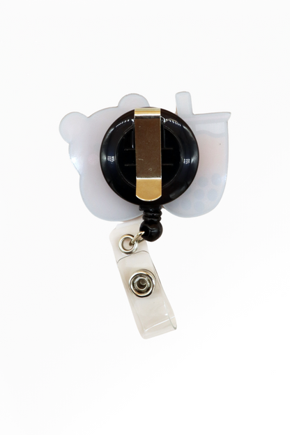 Bubble Tea Bear Badge Reel