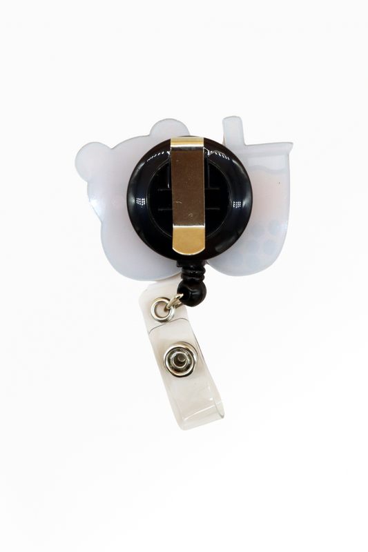 Bubble Tea Bear Badge Reel