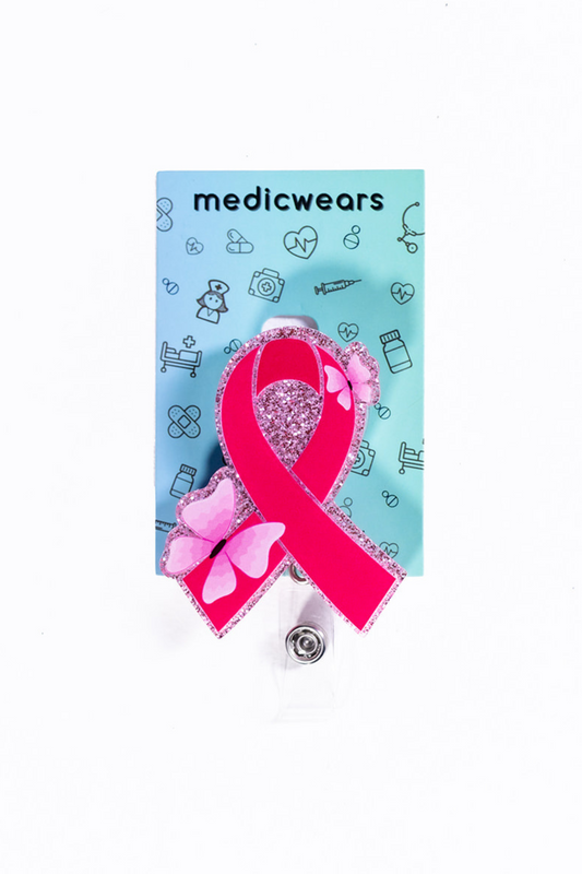 Pink Ribbon Badge Reel (gift)