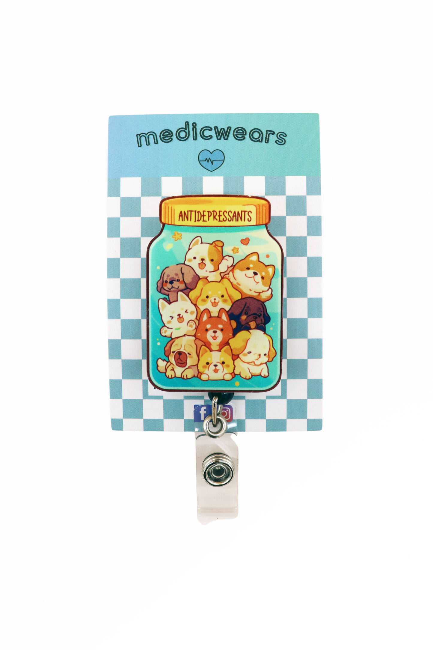 Happy Pills Badge Reel