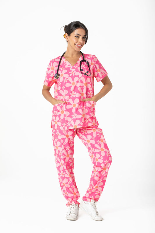 Groovy Pink Scrub Set