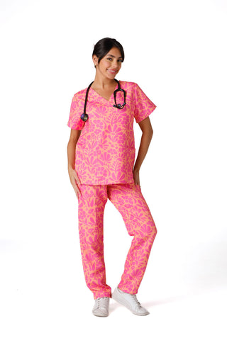 Tropical Blooms Scrub Set
