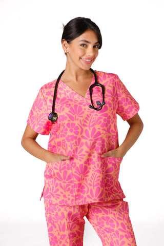 Tropical Blooms Scrub Set