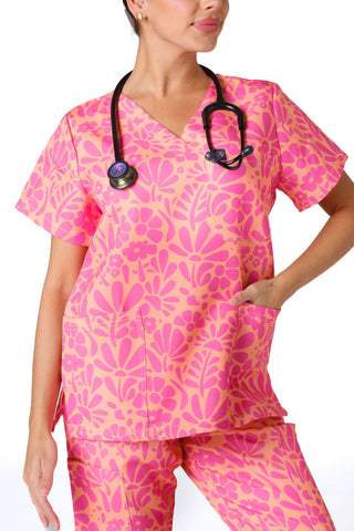 Tropical Blooms Scrub Set