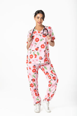 Lady Bug Scrub Set