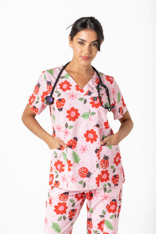 Lady Bug Scrub Set
