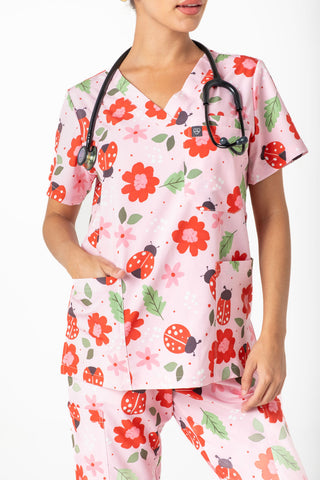 Lady Bug Scrub Set