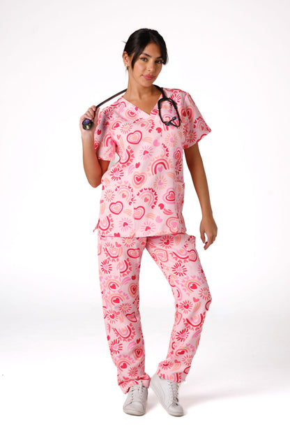 Sweet Heart Scrub Set