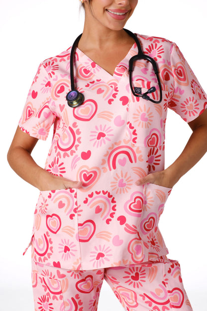 Sweet Heart Scrub Set